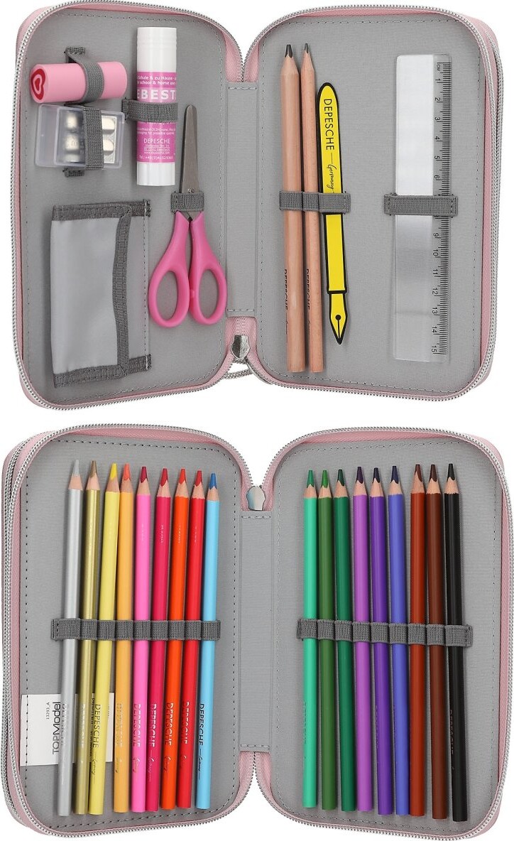 Top Model - Dobbelt Penalhus Med Indhold - My Bff