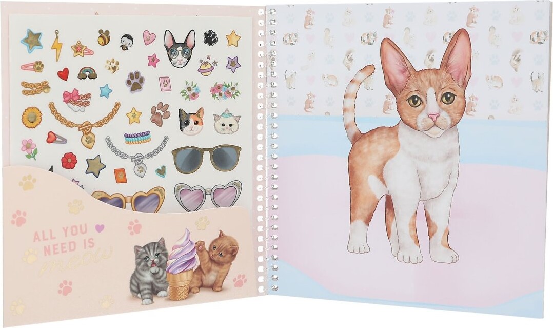 Top Model - Dress Me Up Klistermærkebog - Kitty