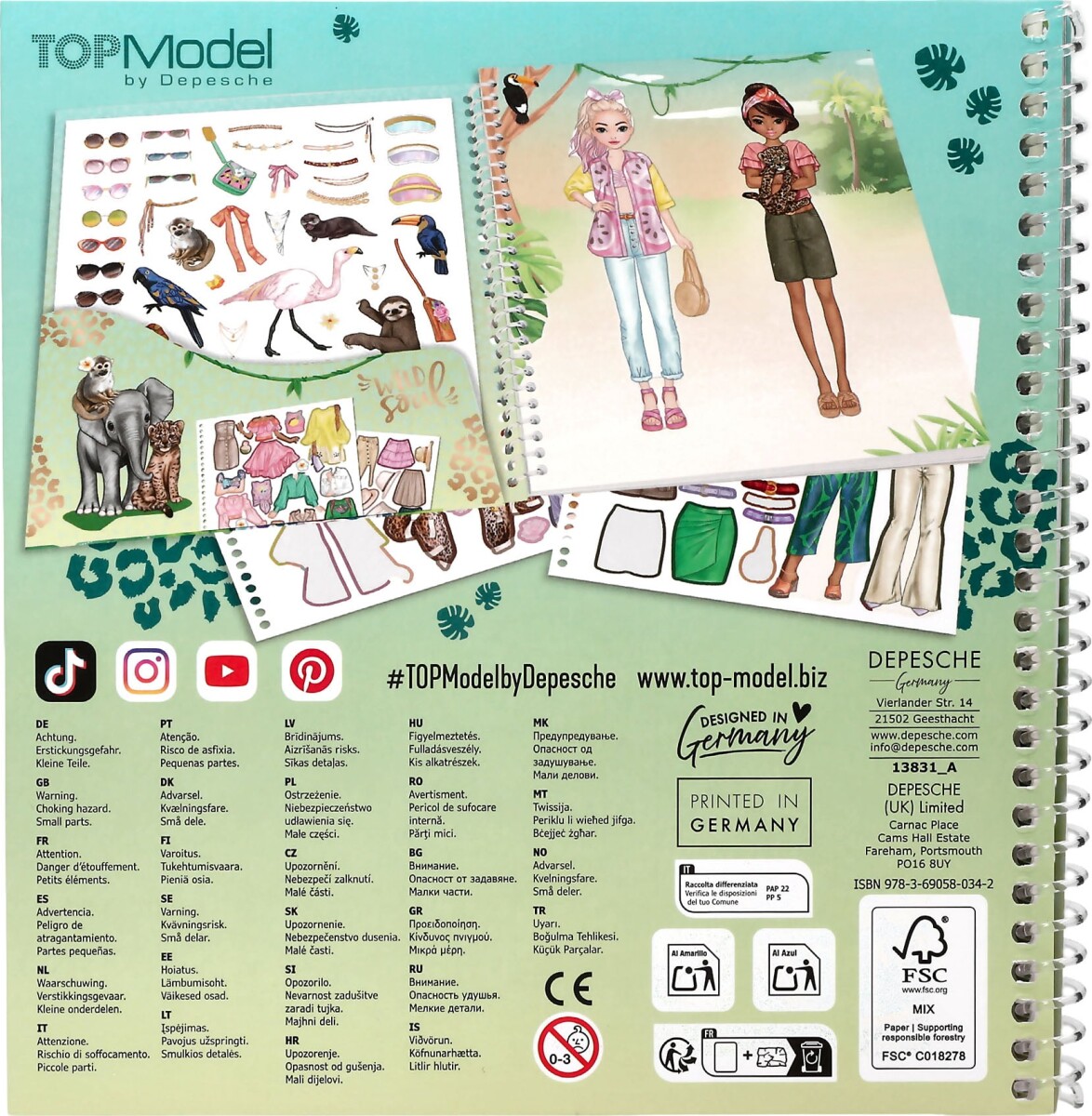 Topmodel - Dress Me Up Stickersbog Safari