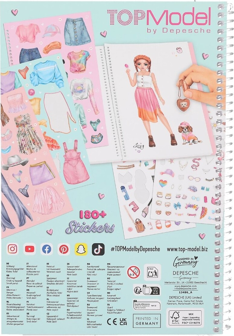 Top Model - Dress Me Up Klistermærkebog - 180 Klistermærker
