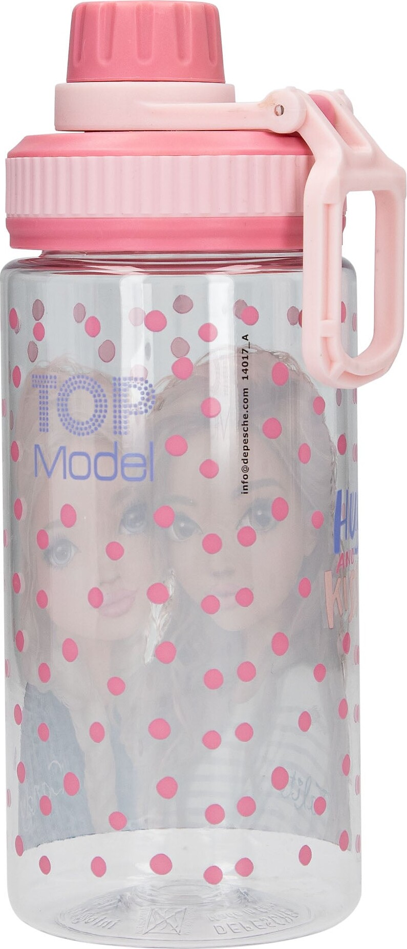 Top Model - Drikkedunk Til Børn - Dots - 500 Ml - Pink