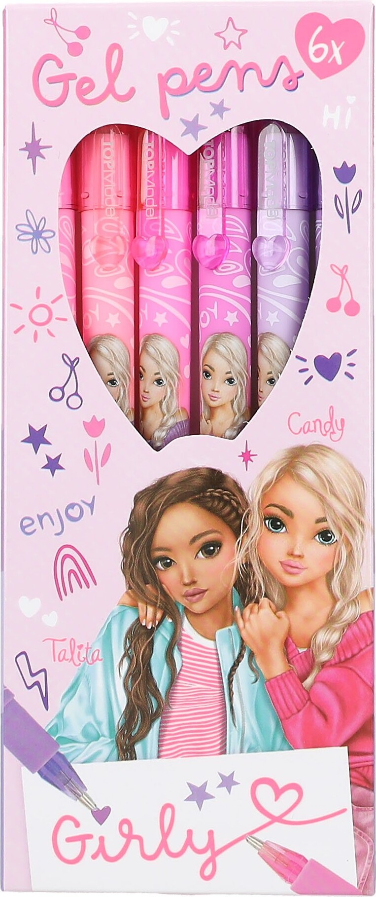 Top Model - Gelpen Sæt - Candy - 6 Stk