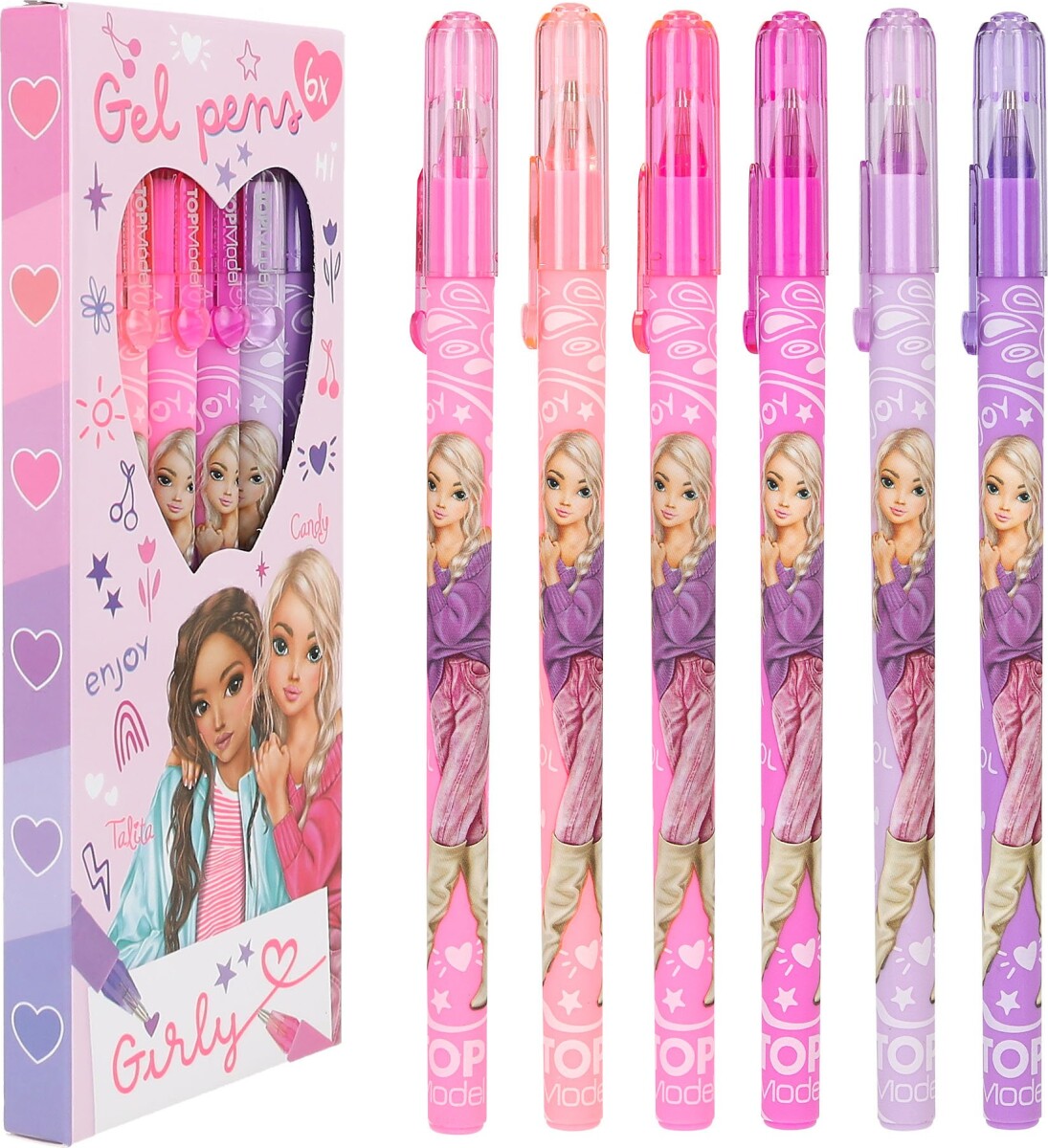 Top Model - Gelpen Sæt - Candy - 6 Stk
