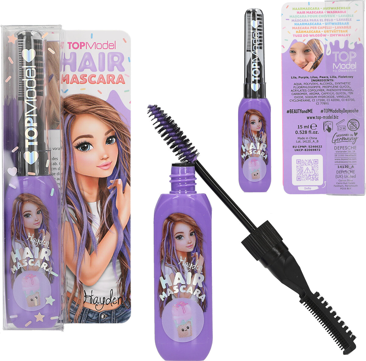 Topmodel Hårmascara Candy Glam - Assorteret
