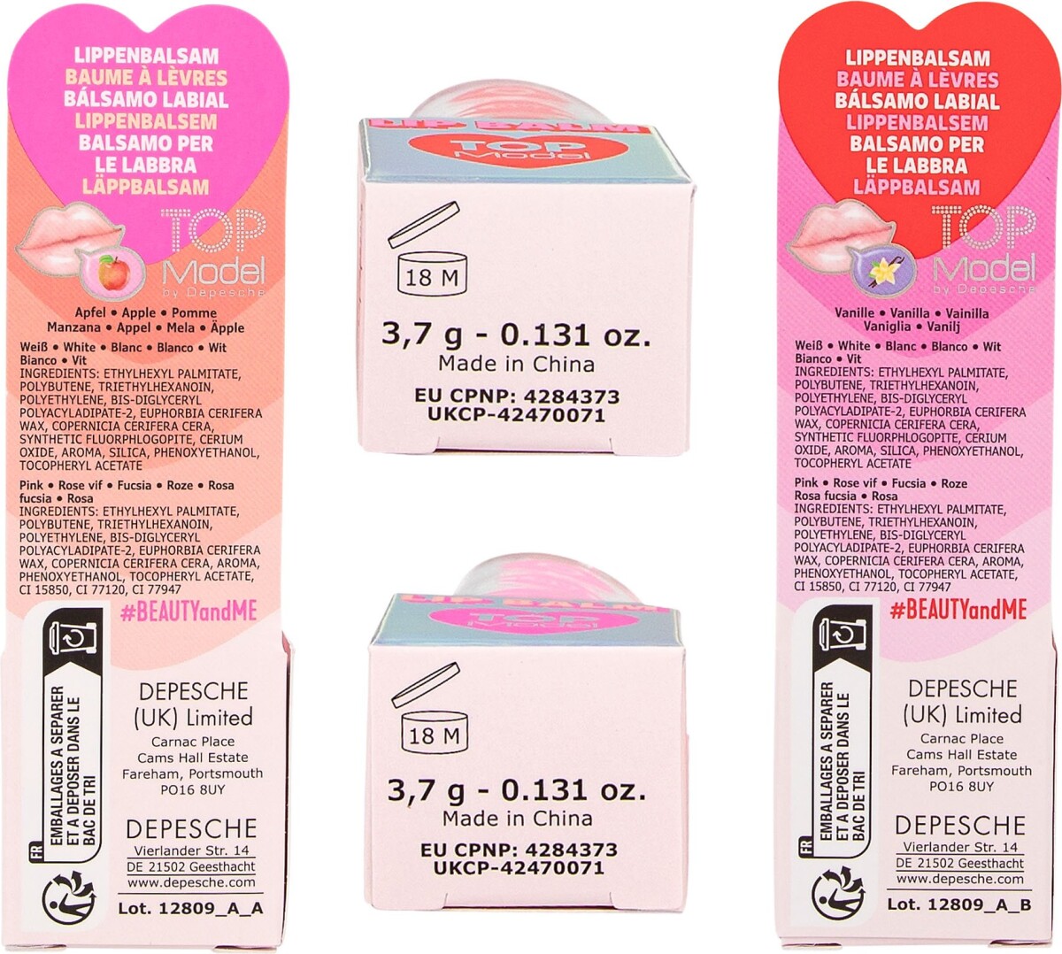 Top Model - Læbepomade Til Børn - Beauty And Me - Assorteret