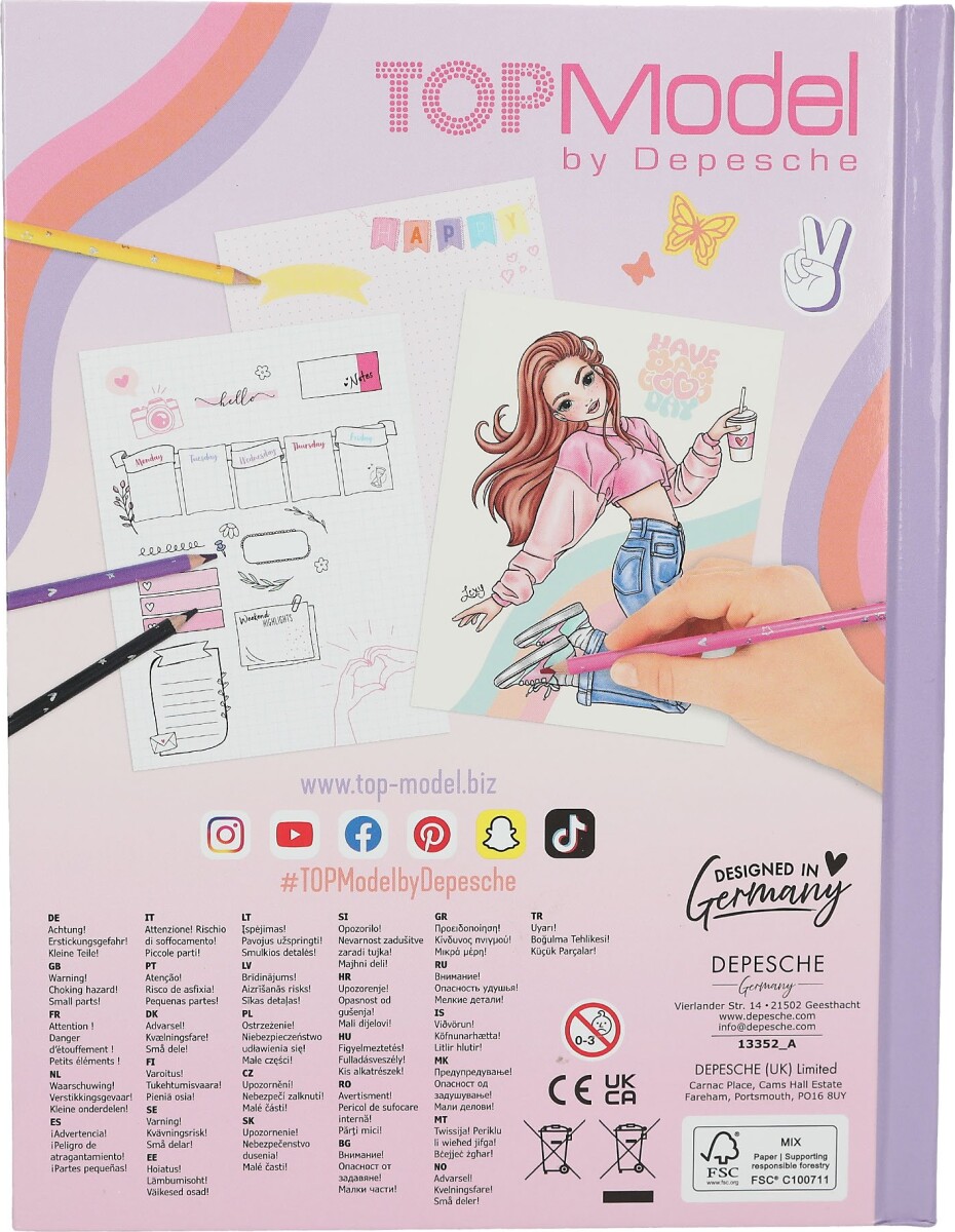 Top Model - Malebog Med Lys Pg Lyd - Humør