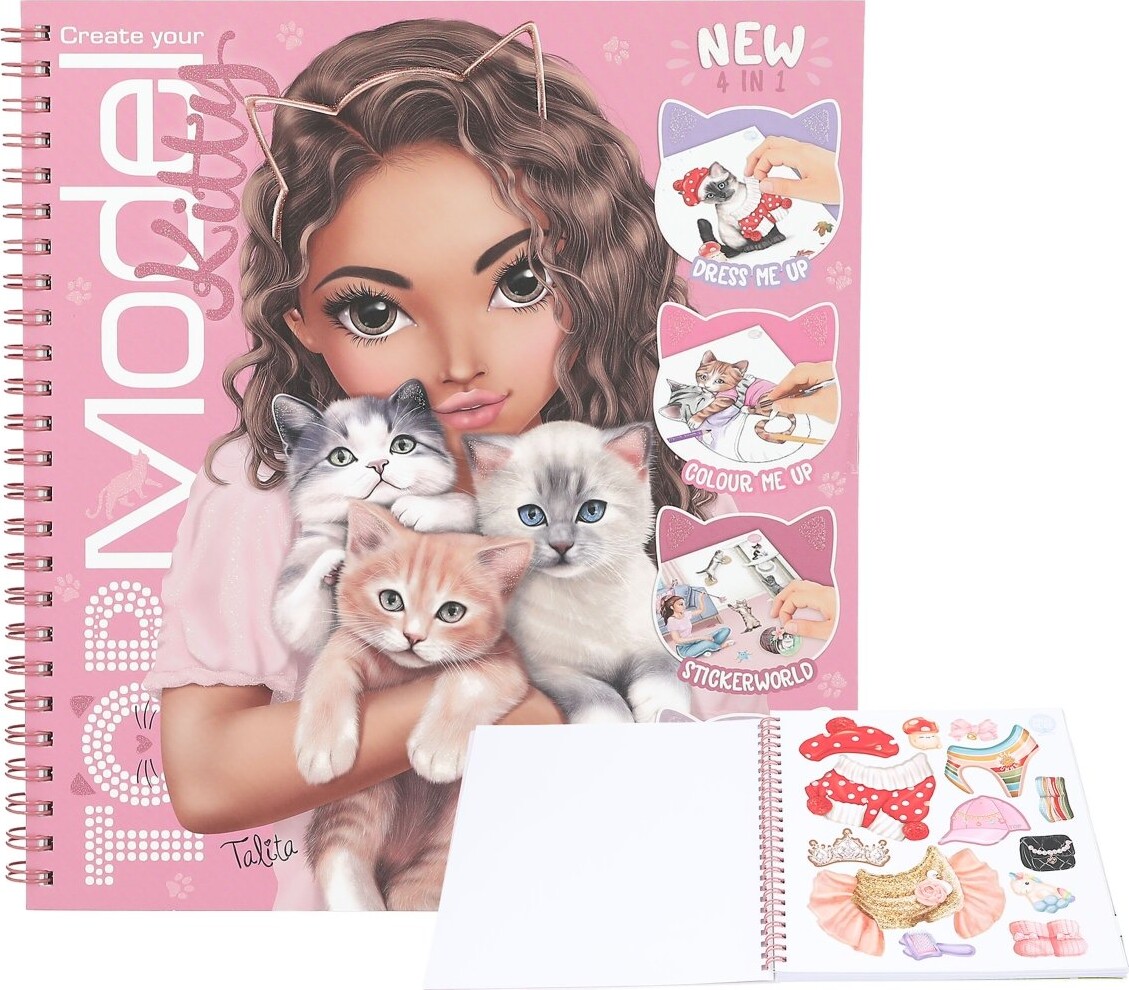Top Model - Kitty Aktivitets- Og Malebog