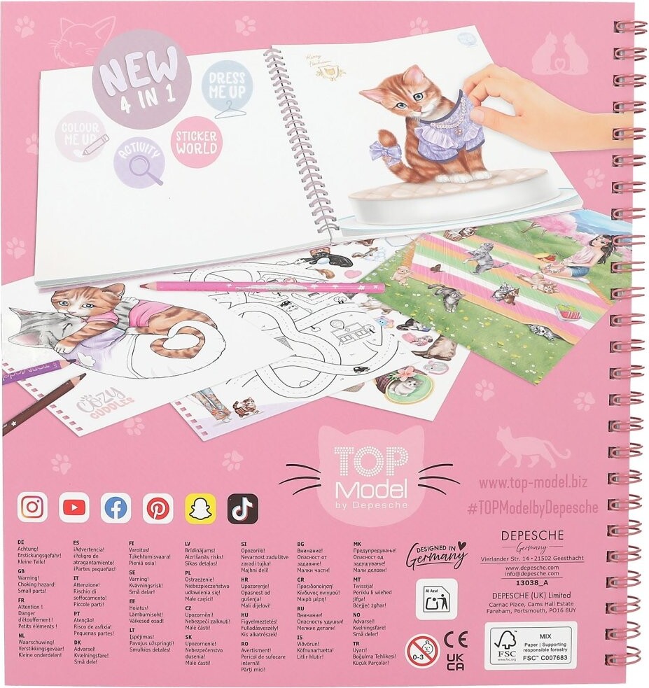 Top Model - Kitty Aktivitets- Og Malebog