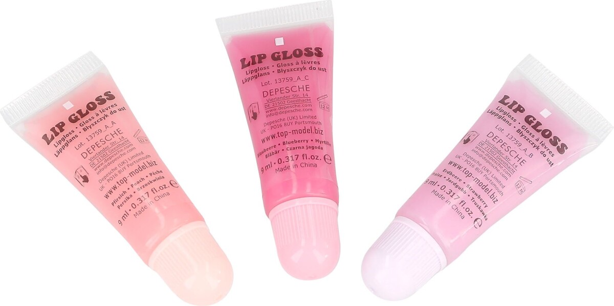 Top Model - Lipgloss Til Børn - Cowgirl - Pink Rosa Lilla - 3-Pak