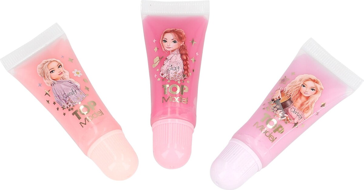 Top Model - Lipgloss Til Børn - Cowgirl - Pink Rosa Lilla - 3-Pak