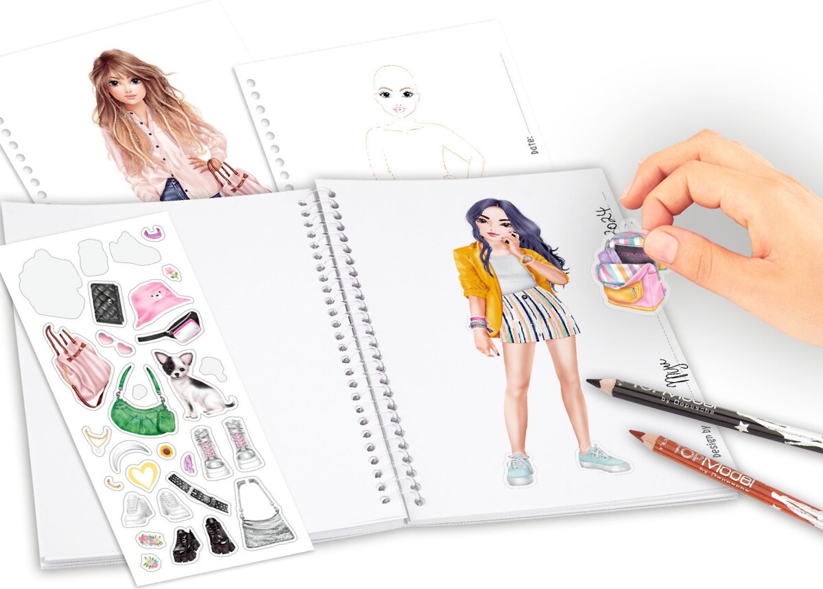Top Model - Designbog Med Stickers - Nyela Lexy
