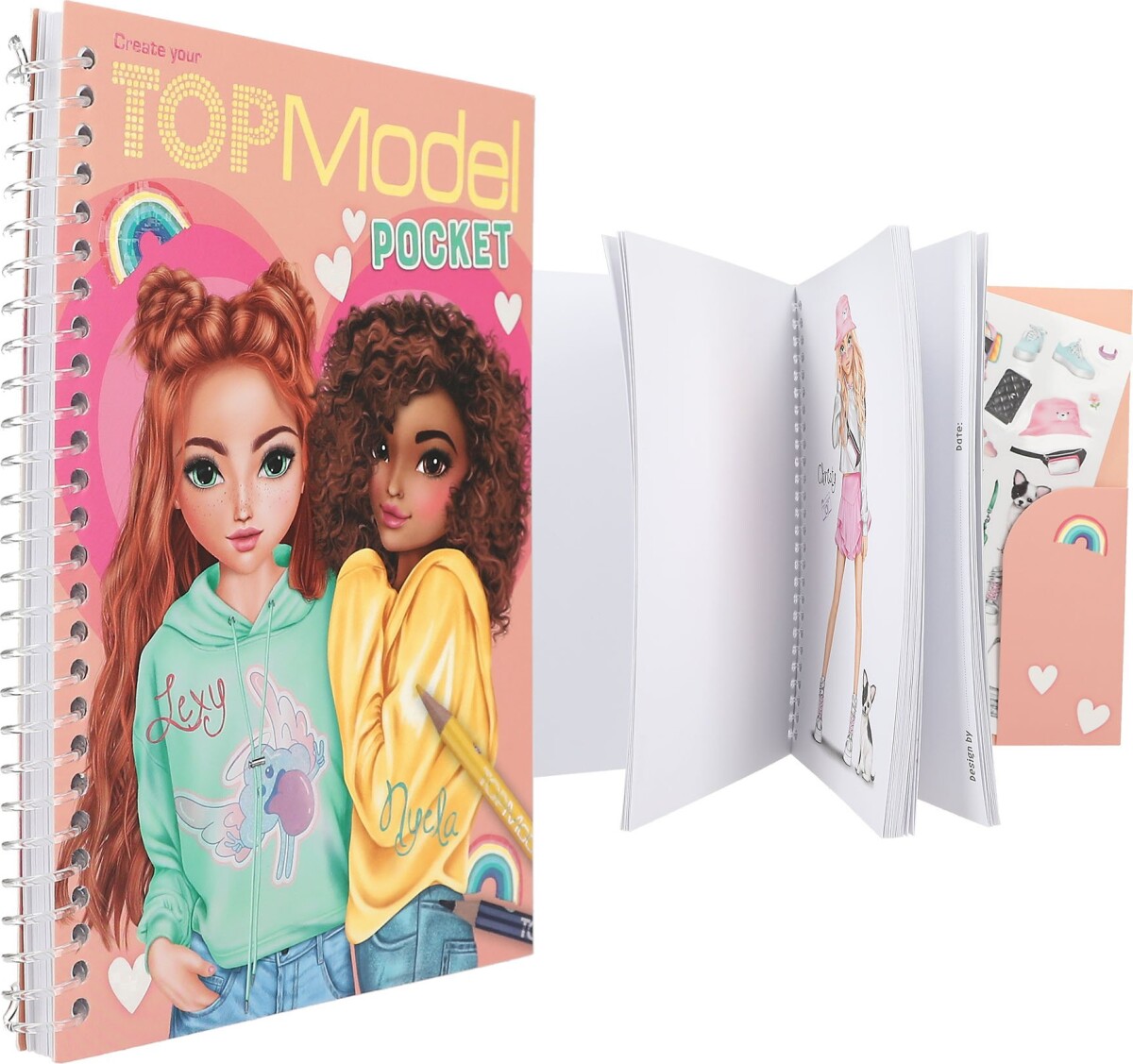 Top Model - Designbog Med Stickers - Nyela Lexy