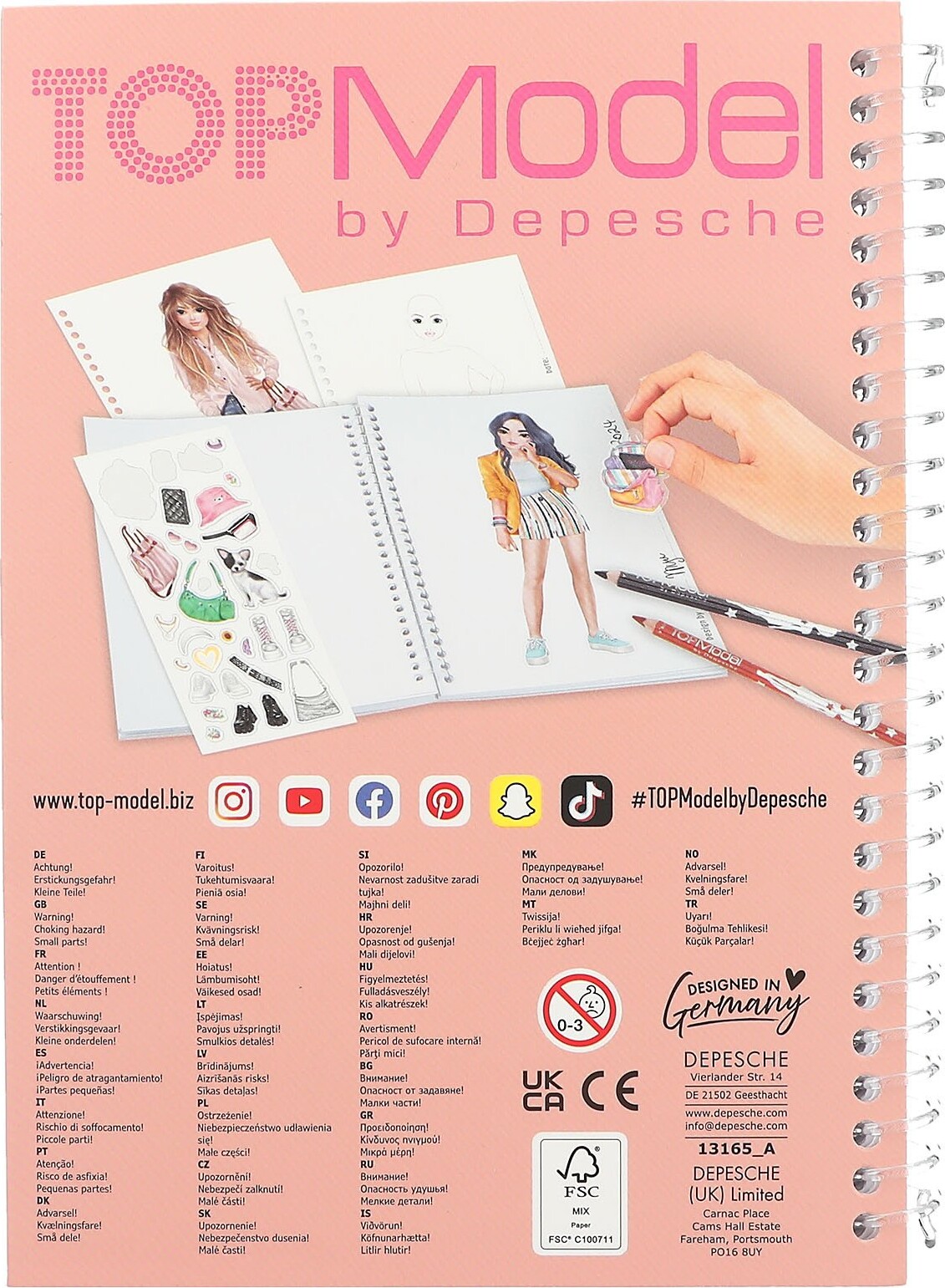 Top Model - Designbog Med Stickers - Nyela Lexy
