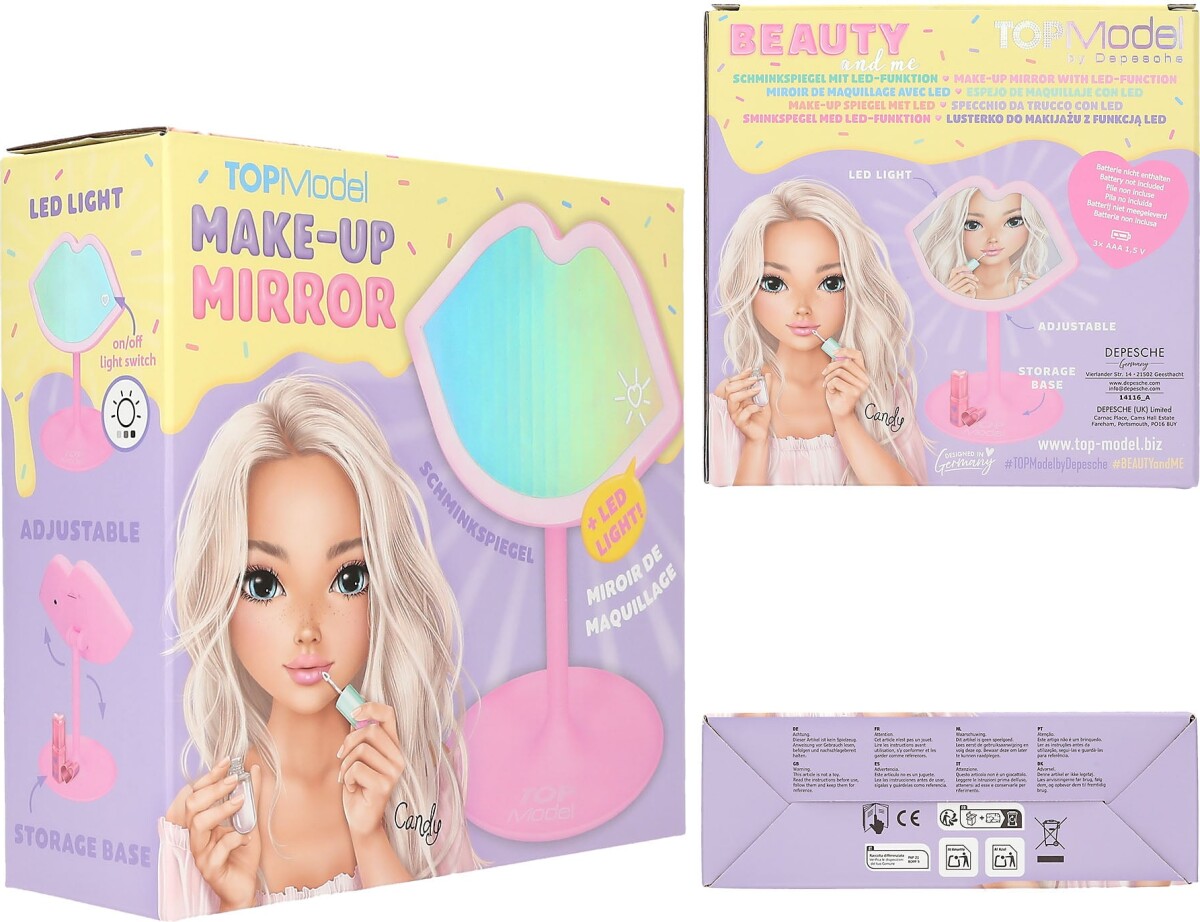 Top Model - Make-Up Spejl Til Børn - Candy Glam
