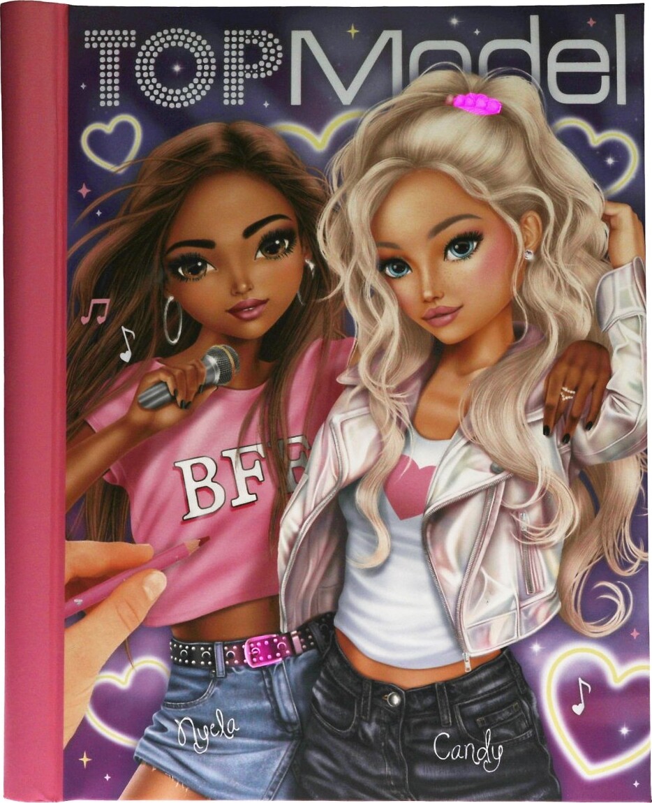 Top Model - Malebog Med Lys Og Lys - My Bff