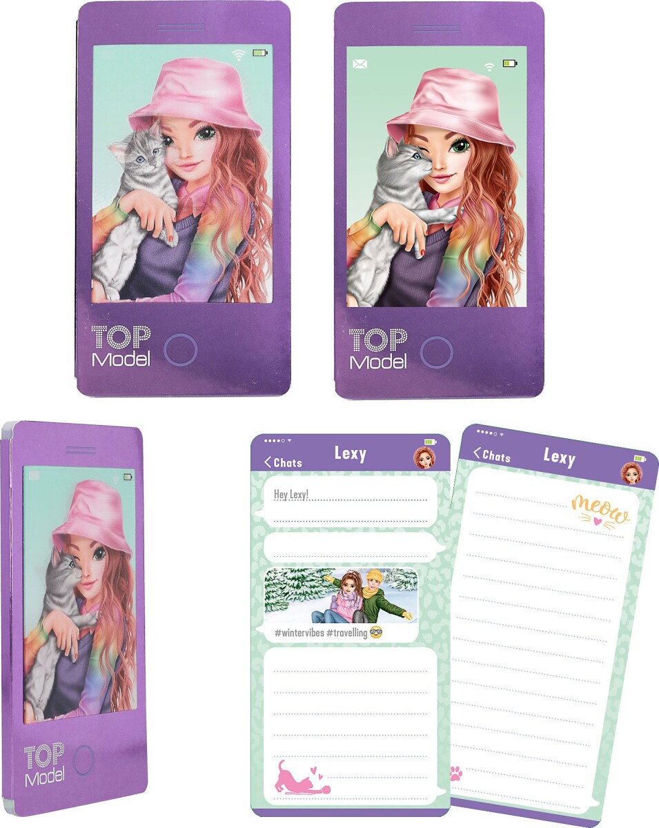 Top Model - Notesbog - Ligner En Mobil - 80 Sider - Overraskelse