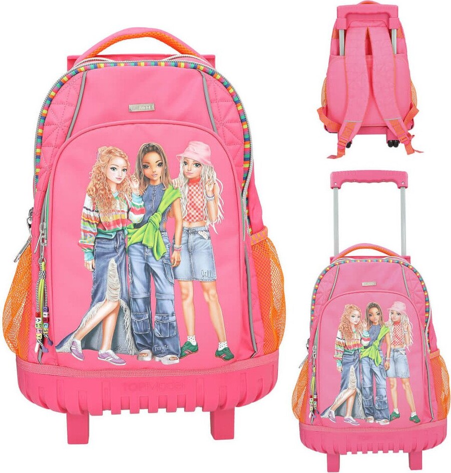 Top Model - Skoletaske Trolley Til Børn - Joy - Lyserød