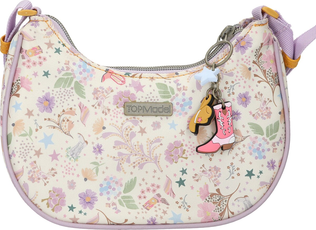 Top Model - Skuldertaske Til Børn - Cowgirl Christy - Creme Lilla Gul