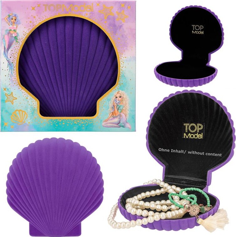Top Model - Smykkeskrin - Muslingeskal - Mermaid - Lilla