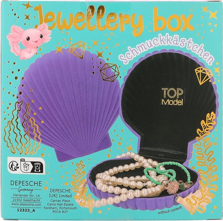 Top Model - Smykkeskrin - Muslingeskal - Mermaid - Lilla