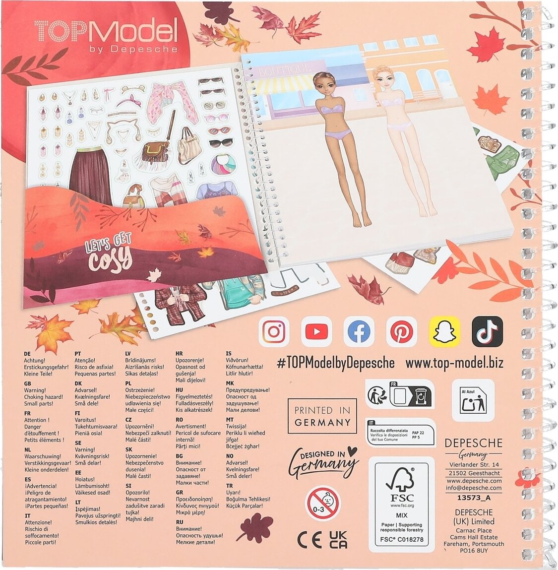 Top Model - Dress Me Up Klistermærkebog - Cosy