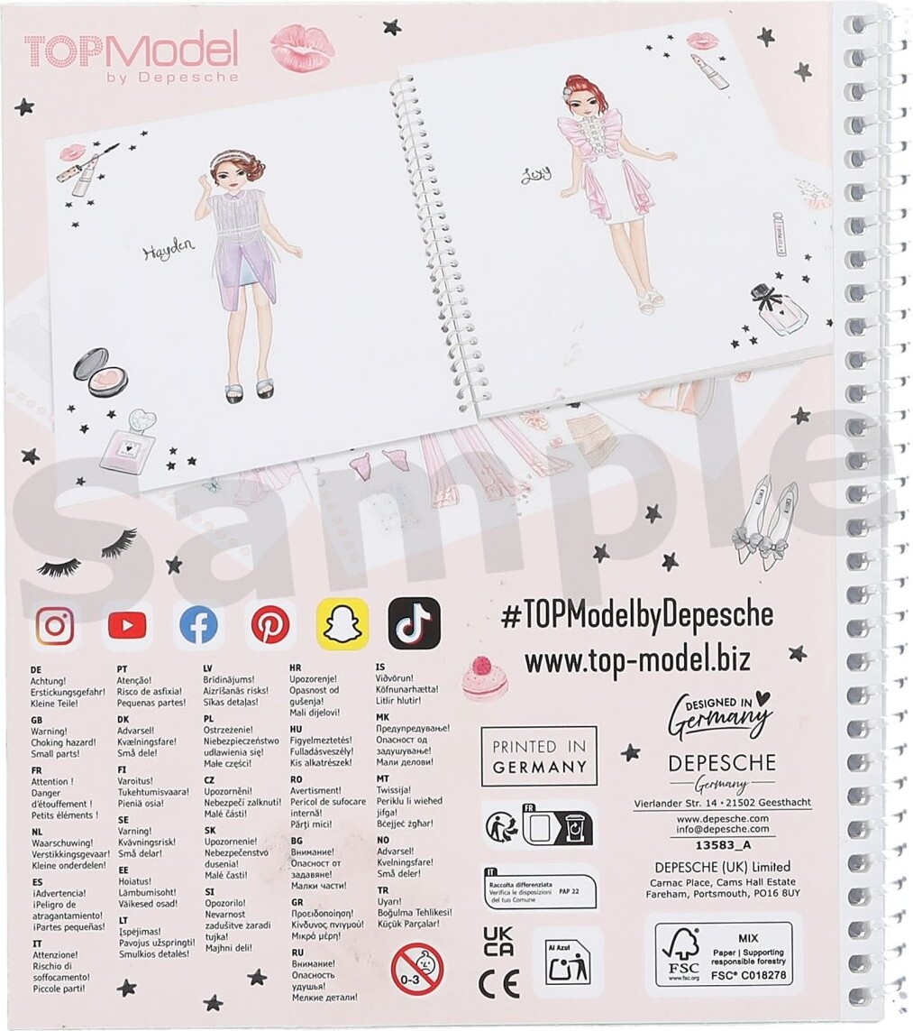 Top Model - Dress Me Up Stickers Malebog - Glam Look