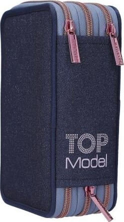 Top Model - Trippel Penalhus Med Lys Og Indhold - Wolf
