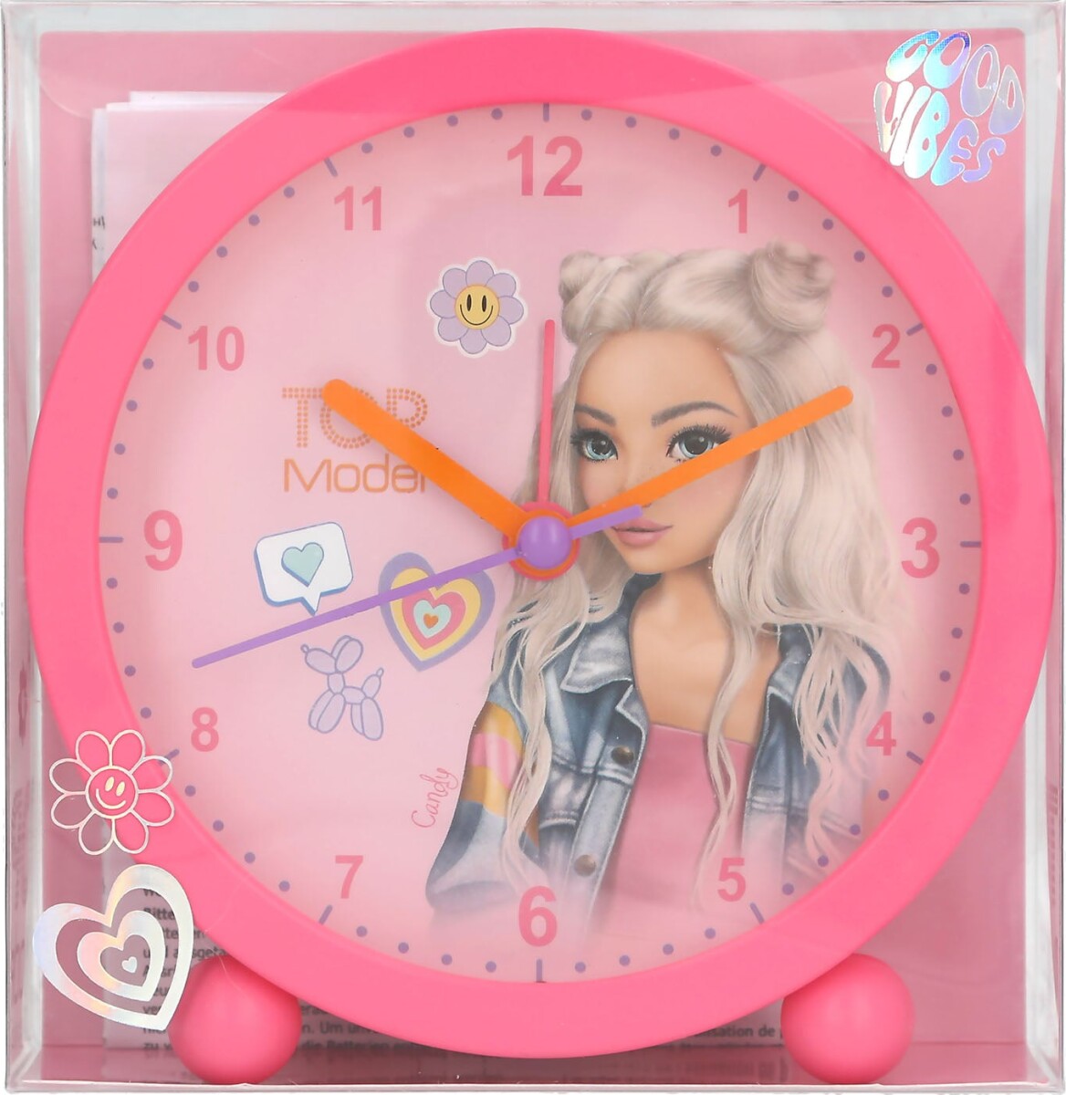 Top Model - Vækkeur Til Børn - Lys Pink - 11 Cm
