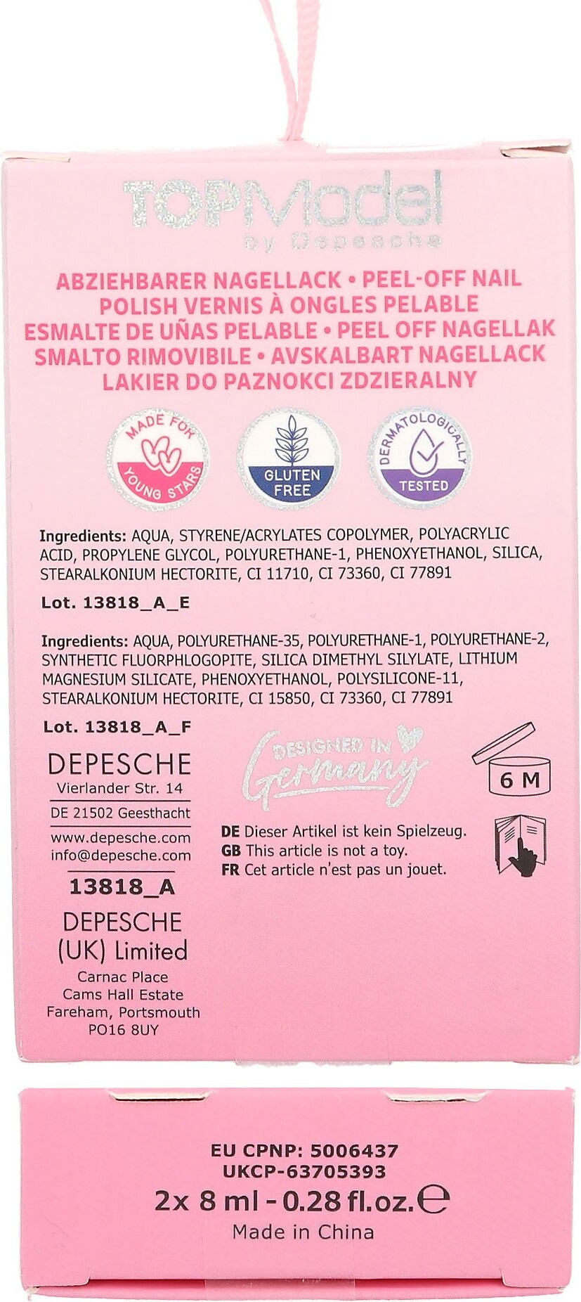 Top Model - Neglelak Til Børn - Beauty And Me - 2-Pak - Overraskelse