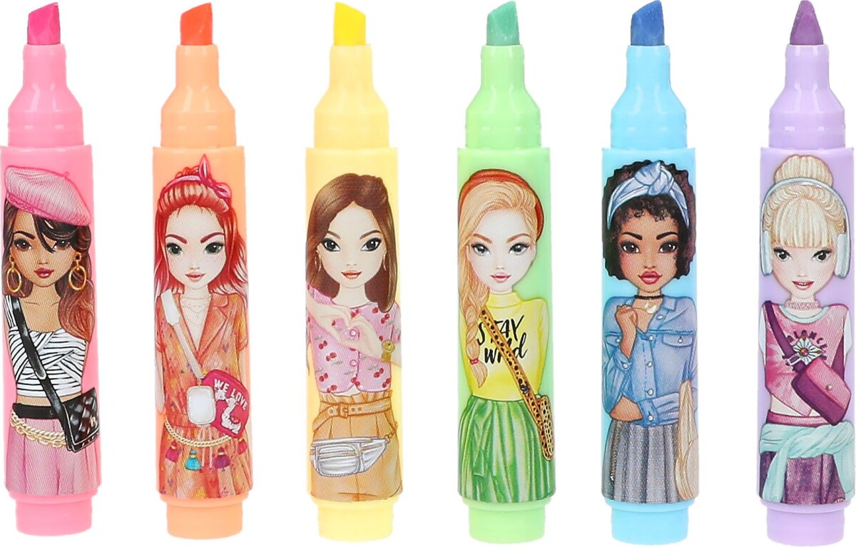 Top Model - Overstregningstuscher Mini Sæt - Viskbare - 6 Stk