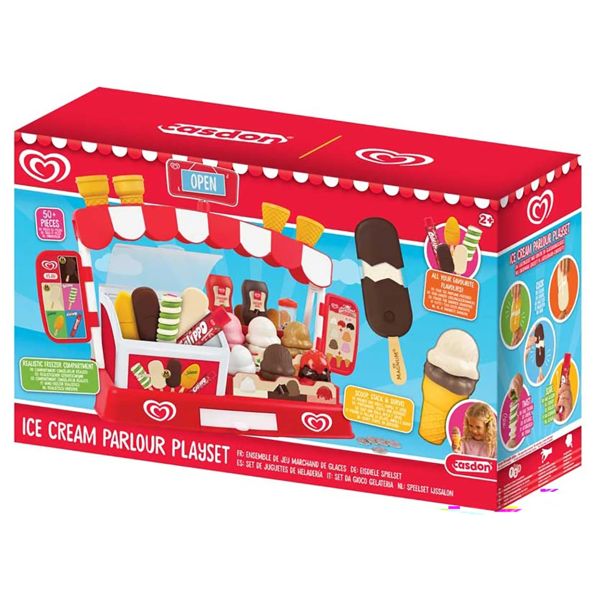 Casdon - Ice Cream Parlour Playset - Isbutik Legetøj - 35 Dele