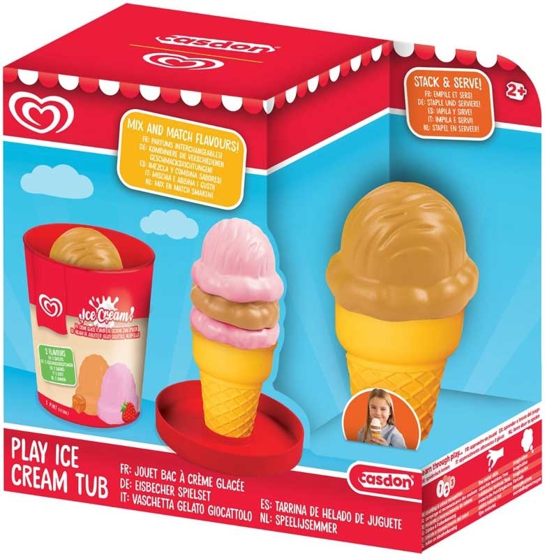 Toy Play Ice Cream Tub - Assorteret