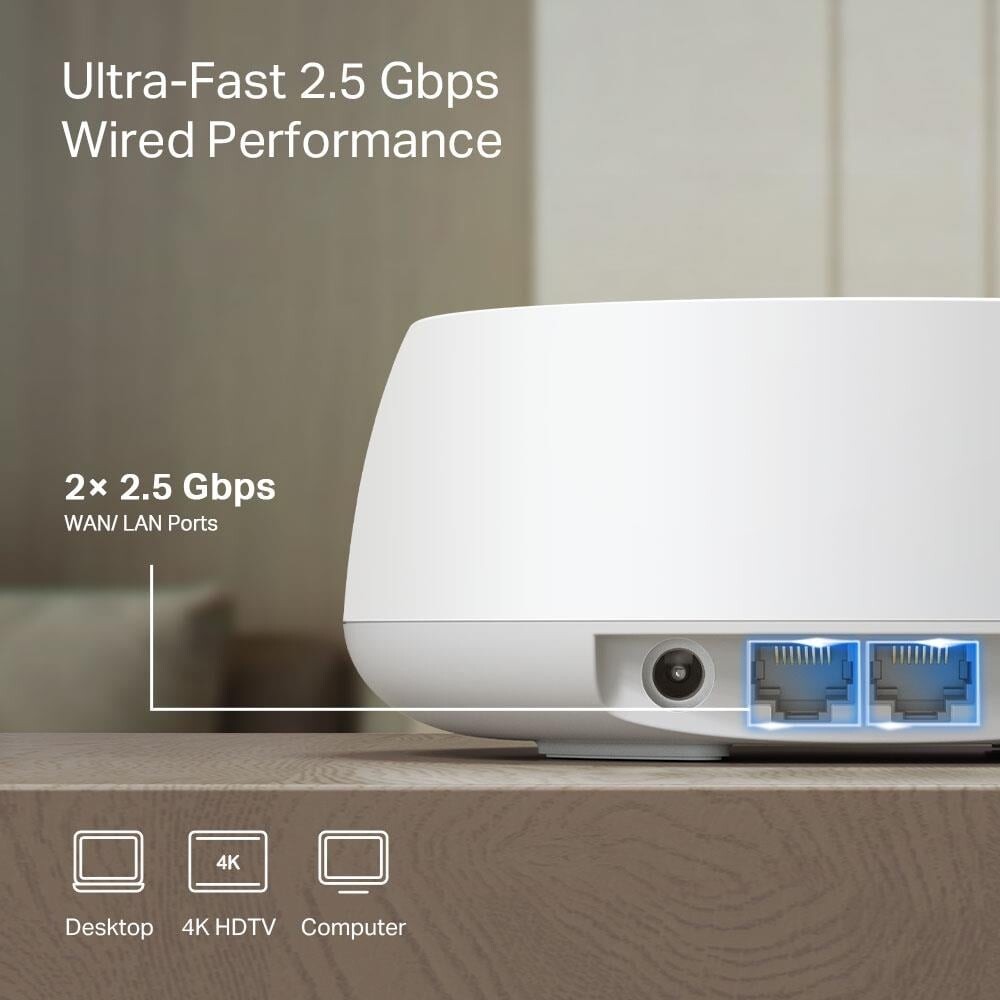 Tp-Link - Deco Be25 Be3600 Whole-Home Mesh Wi-Fi 7 System 2-Pack
