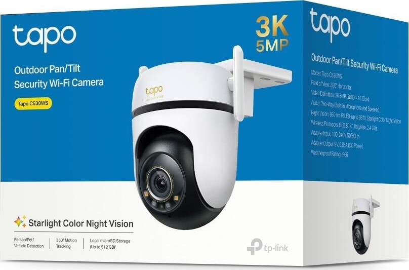 Tp-Link - Tapo C530Ws Outdoor Pantilt Security Wi-Fi Camera