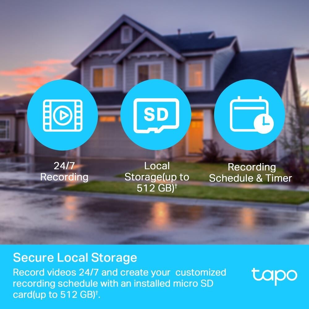 Tp-Link - Tapo Outdoor Pantilt Security Wi-Fi Camera Tapo C500