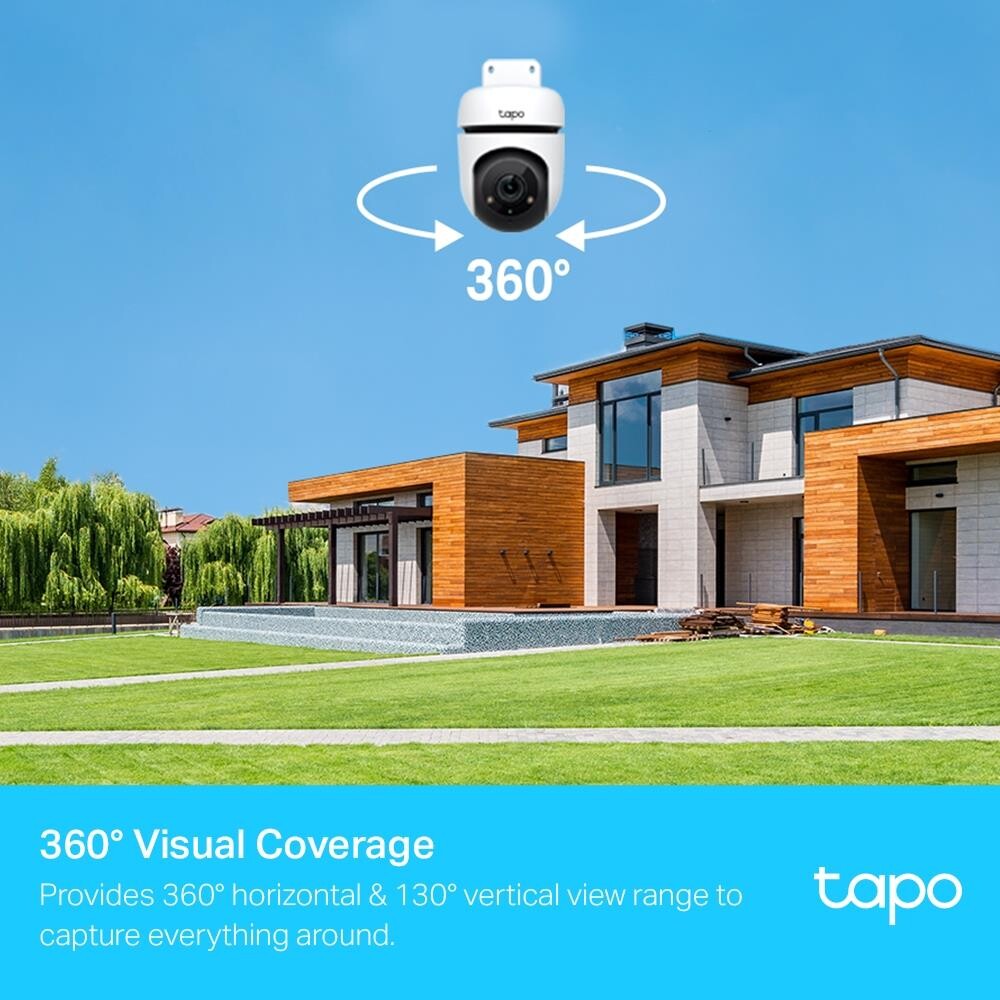 Tp-Link - Tapo Outdoor Pantilt Security Wi-Fi Camera Tapo C500