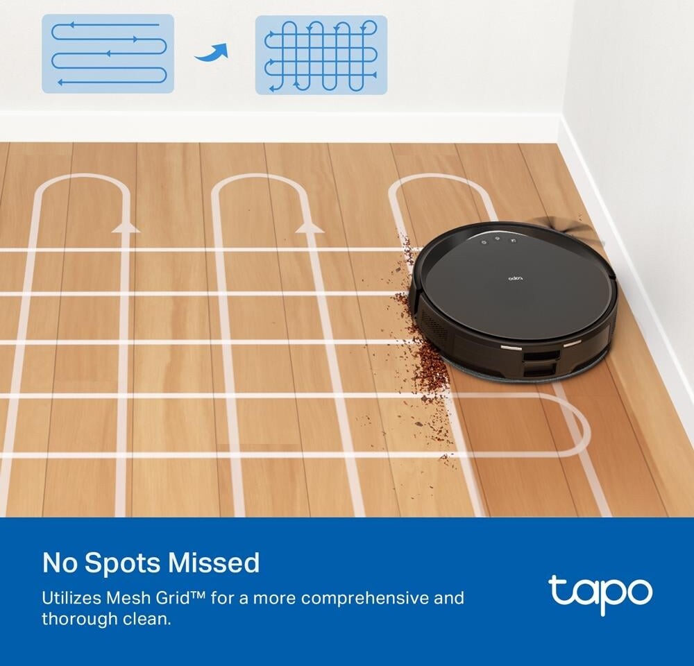 Tp-Link - Tapo Rv20 Max 5300Pa Magslim Lidar Navigation Robotstøvsuger Og