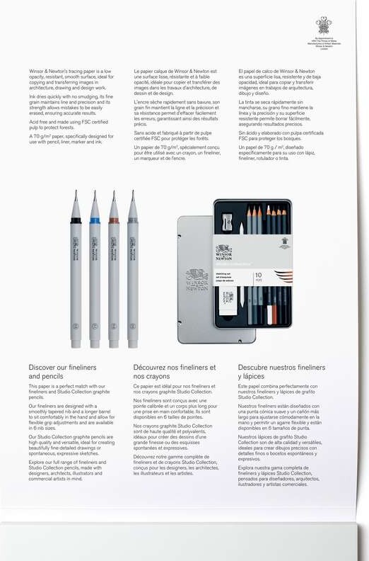 Transparent Papir Blok - A4 - 40 Sider - Winsor Newton