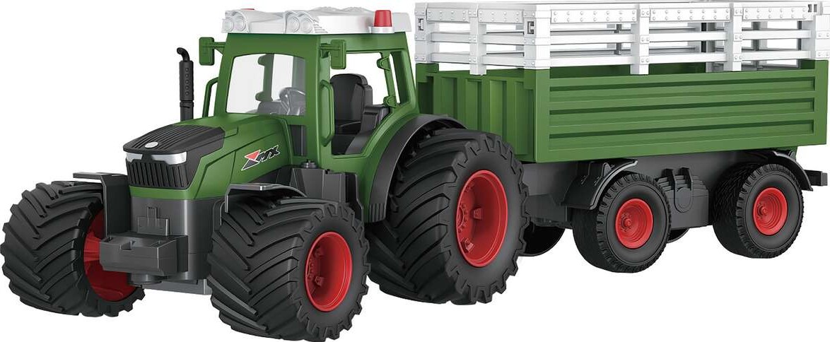 Mx - Tractor Z6951Aw - Fjernstyret Rc Traktor Med Trailer - Grøn