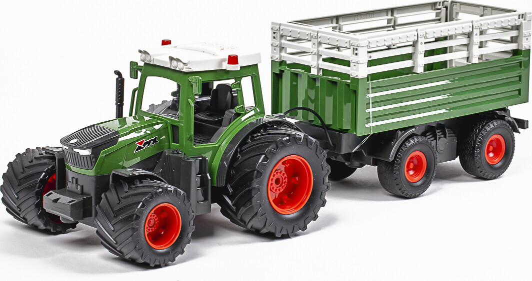 Mx - Tractor Z6951Aw - Fjernstyret Rc Traktor Med Trailer - Grøn