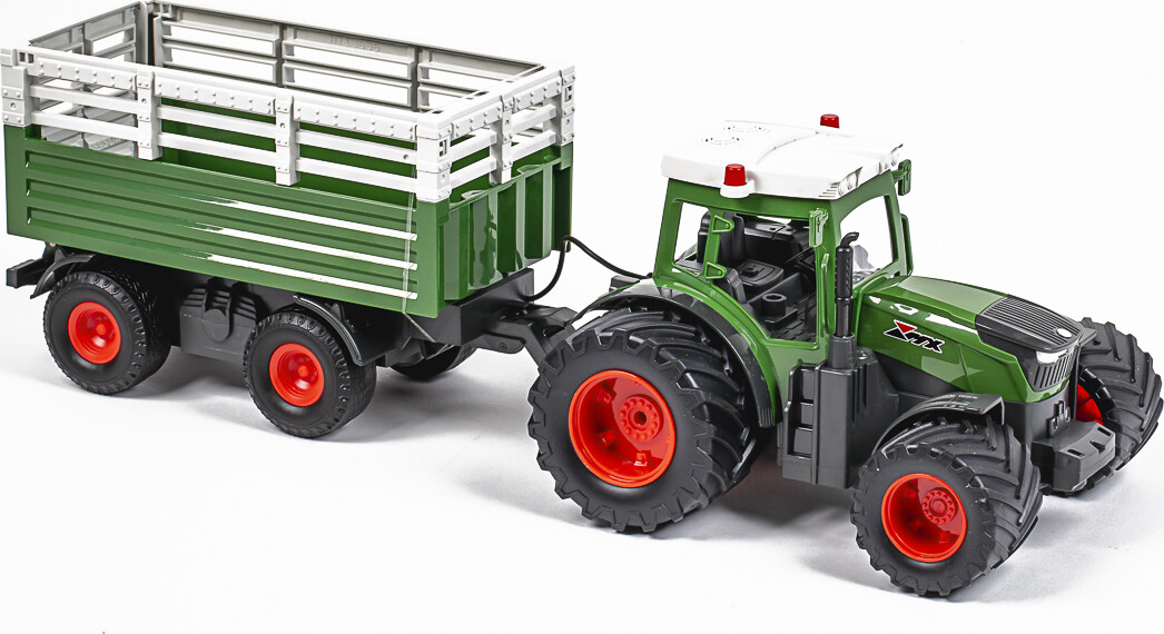 Mx - Tractor Z6951Aw - Fjernstyret Rc Traktor Med Trailer - Grøn