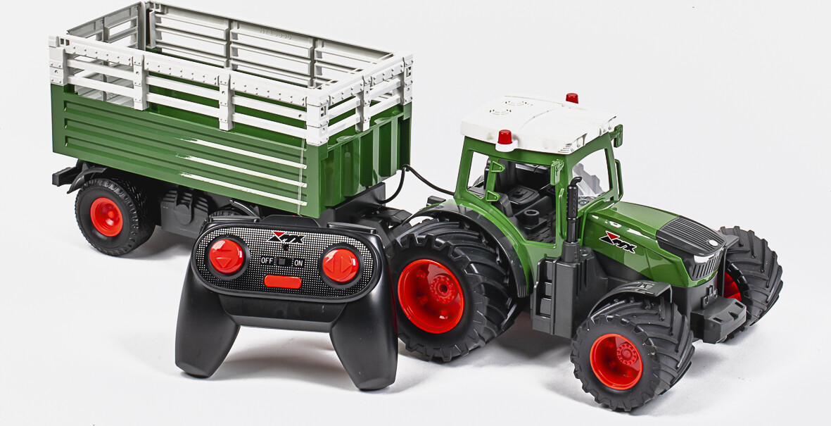 Mx - Tractor Z6951Aw - Fjernstyret Rc Traktor Med Trailer - Grøn