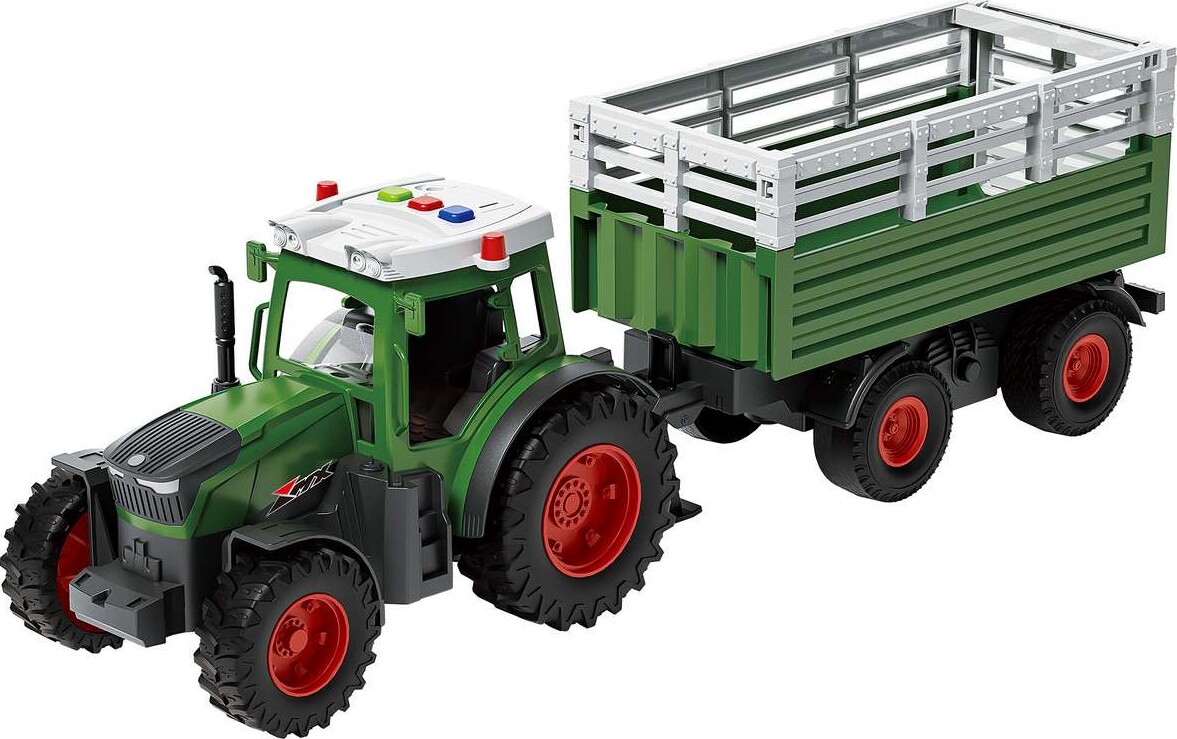 Mx - Legetøjstraktor Med Trailer - Farm Vehicle - 666-31A