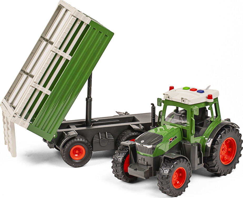 Mx - Legetøjstraktor Med Trailer - Farm Vehicle - 666-31A