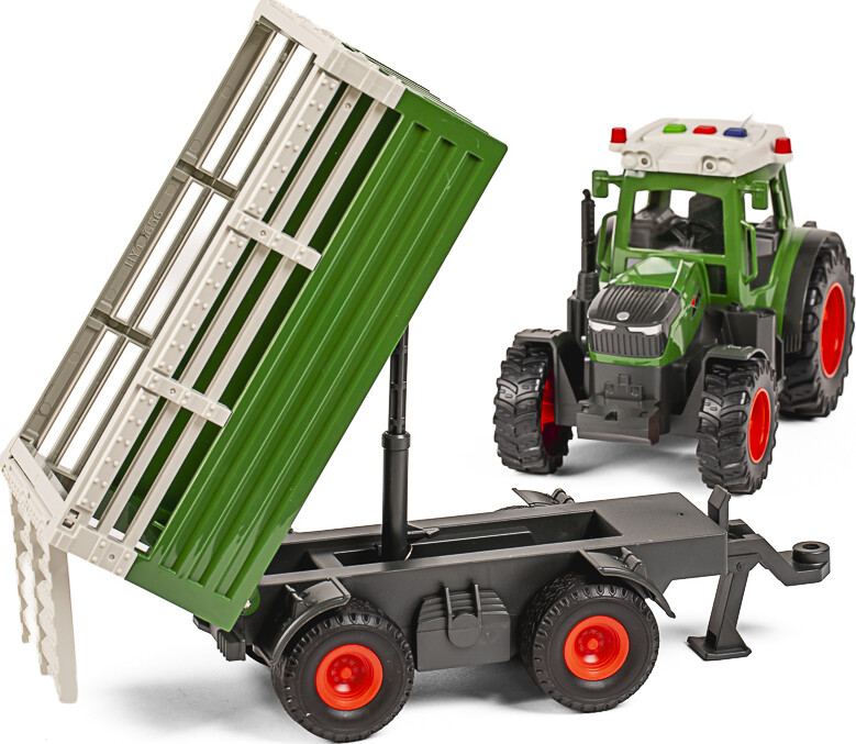 Mx - Legetøjstraktor Med Trailer - Farm Vehicle - 666-31A