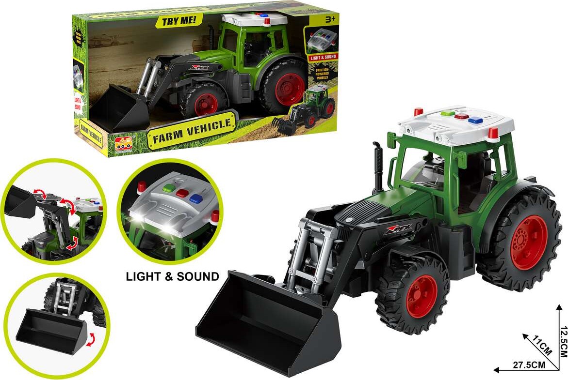Mx - Legetøjstraktor Med Skovl - Farm Vehicle - 666-27A