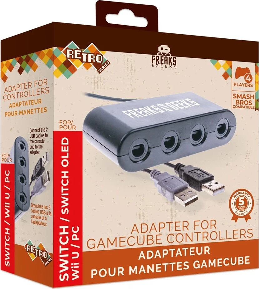 Trade Invaders- 4 Player Game Cube Adapter - Wii U Nintendo Switch