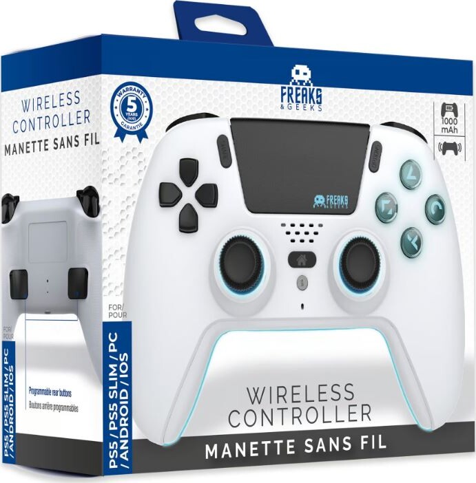Trade Invaders - Wireless Bluetooth Controller For Ps5- Led - White