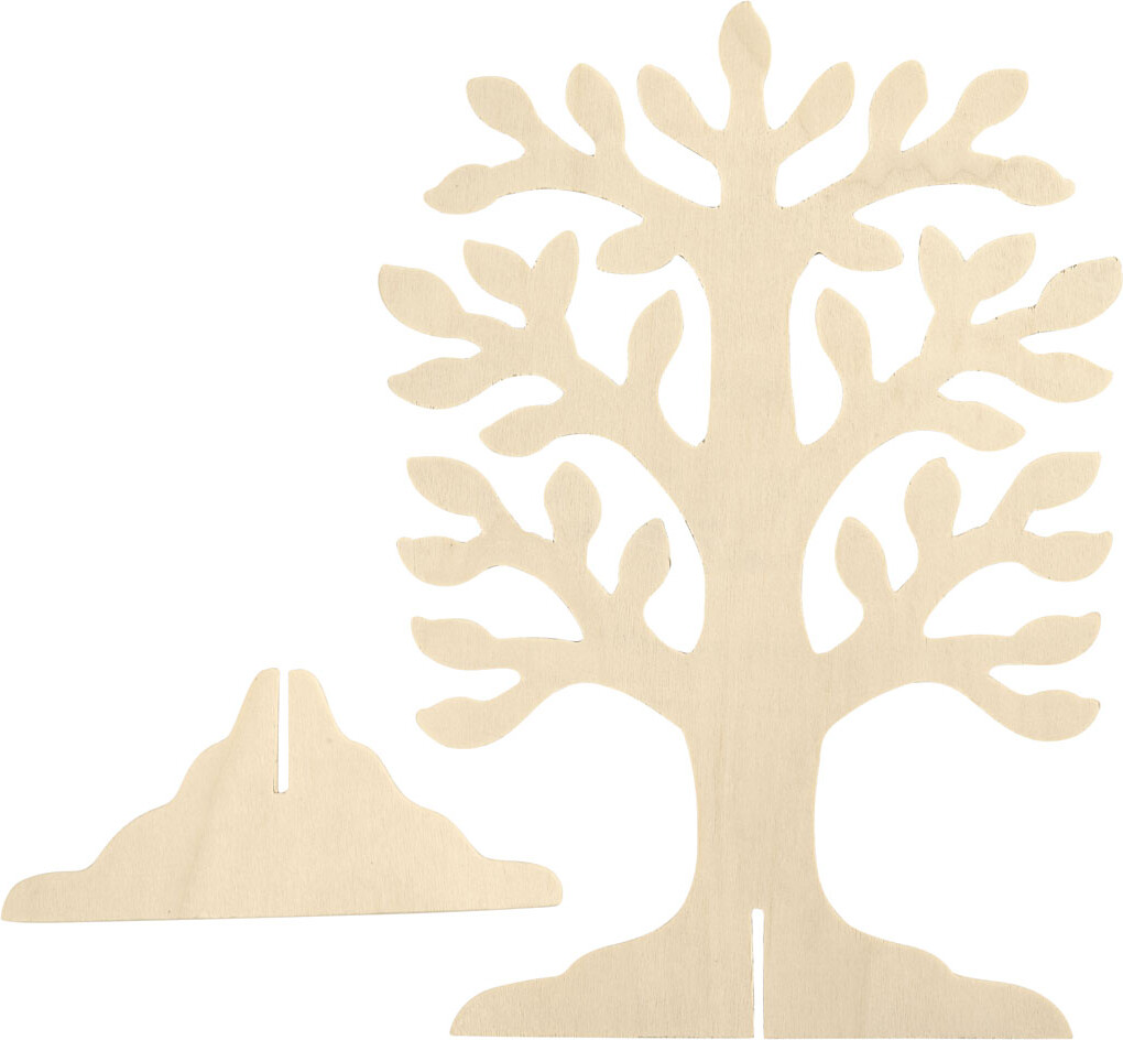 Træ - Str 30X21 5 Cm - 1 Stk