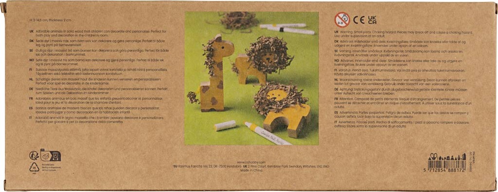 Trædyr - Safari - H 3-14 5 Cm - Tykkelse 2 Cm - 10 Stk